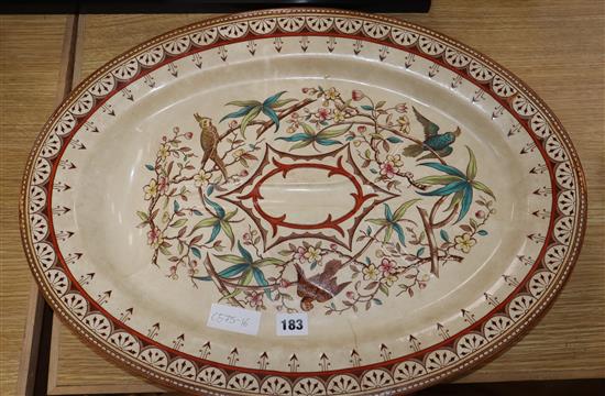 A large Victorian meat plate length 57cm